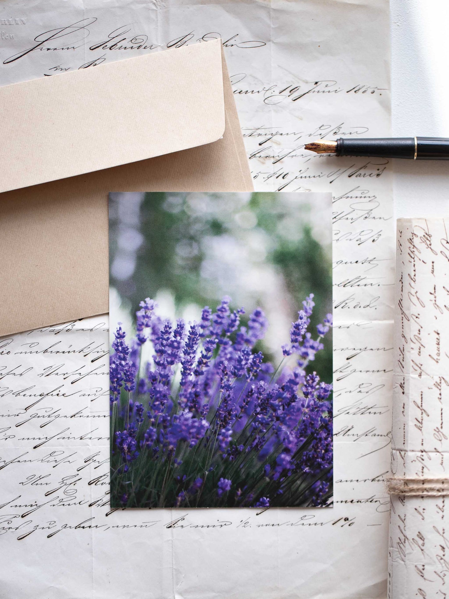 Postkarte Lavendelduft