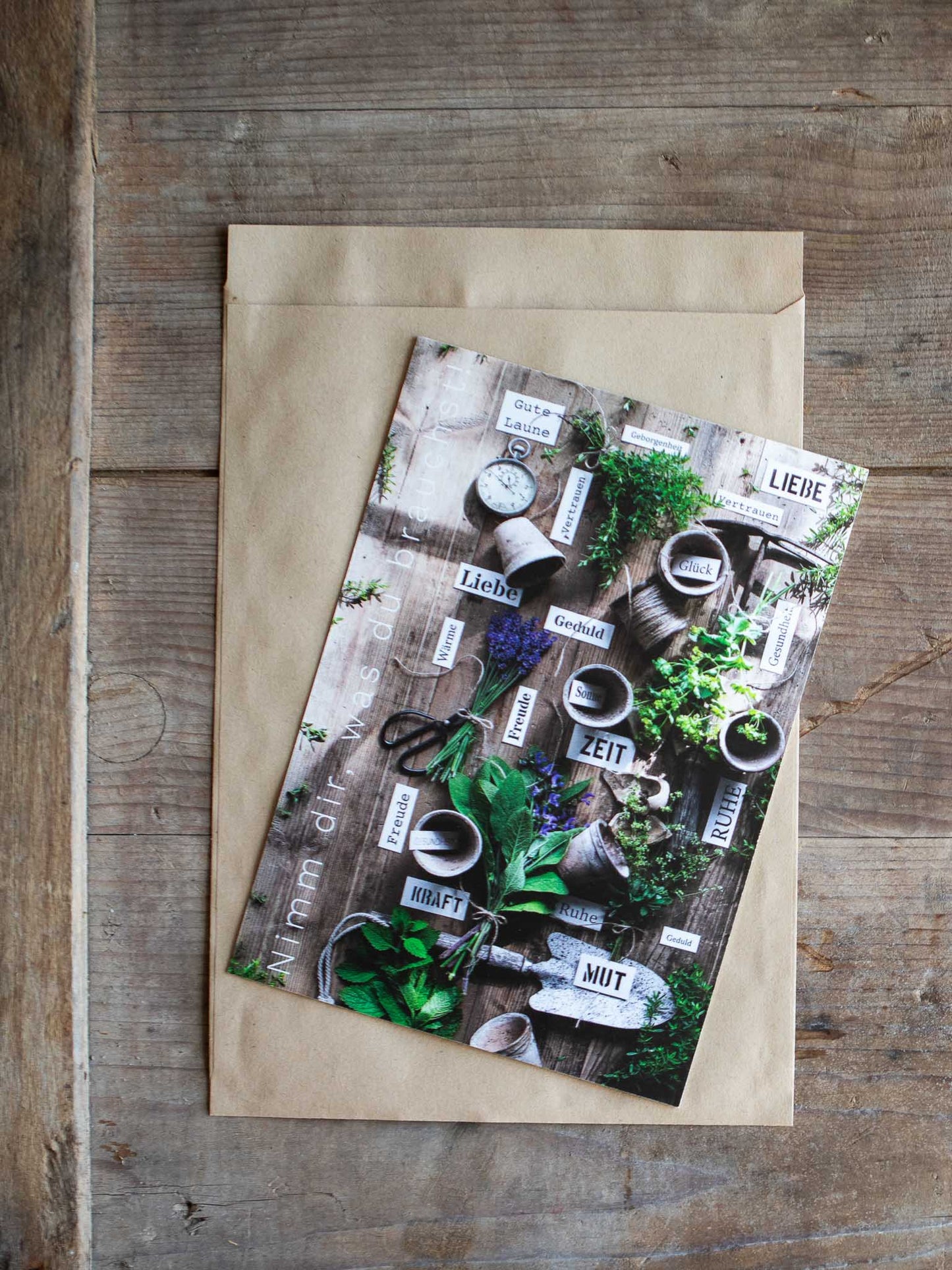 Flachbeutel für die Postkarten A6