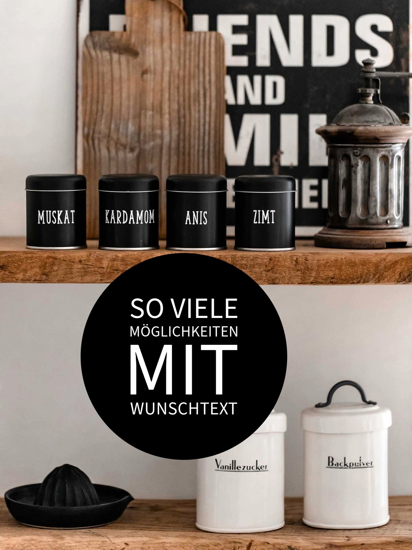 Streudosen mit Wunschtext