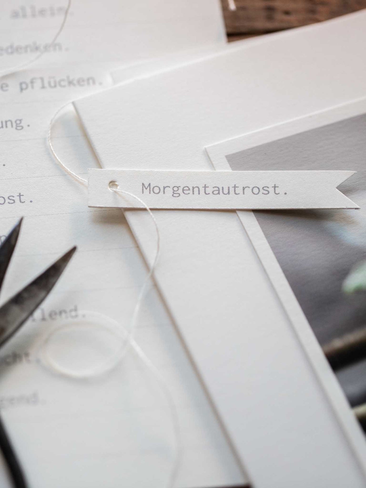 Trostanhänger für Trauerkarten zum selber Schneiden