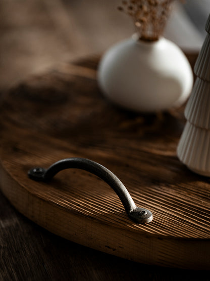 Rustikales Holztablett