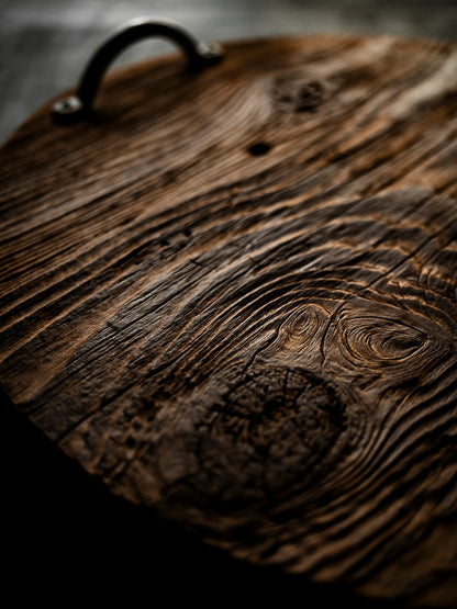 Rustikales Holztablett