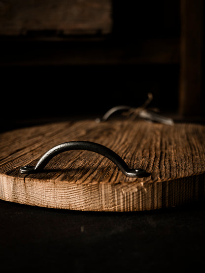 Rustikales Holztablett