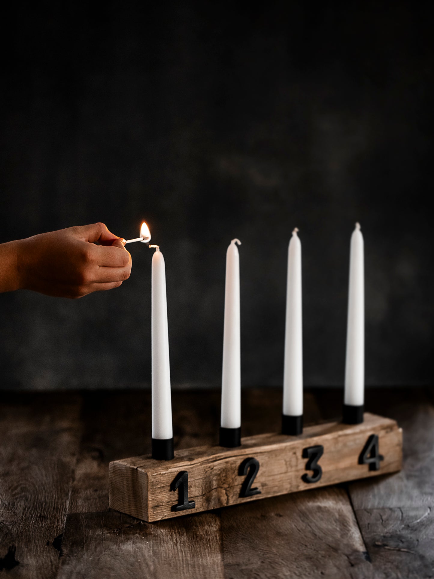 Adventskerzen-Balken