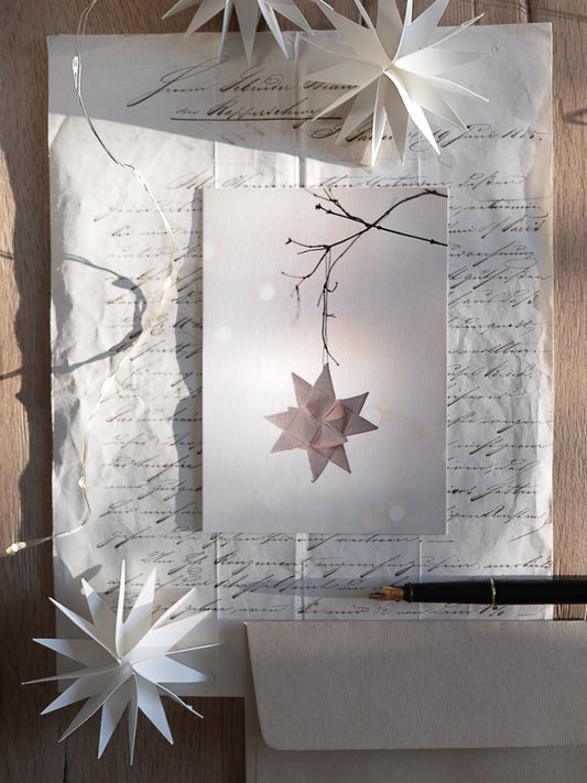 Postkarte Weihnachtsstern